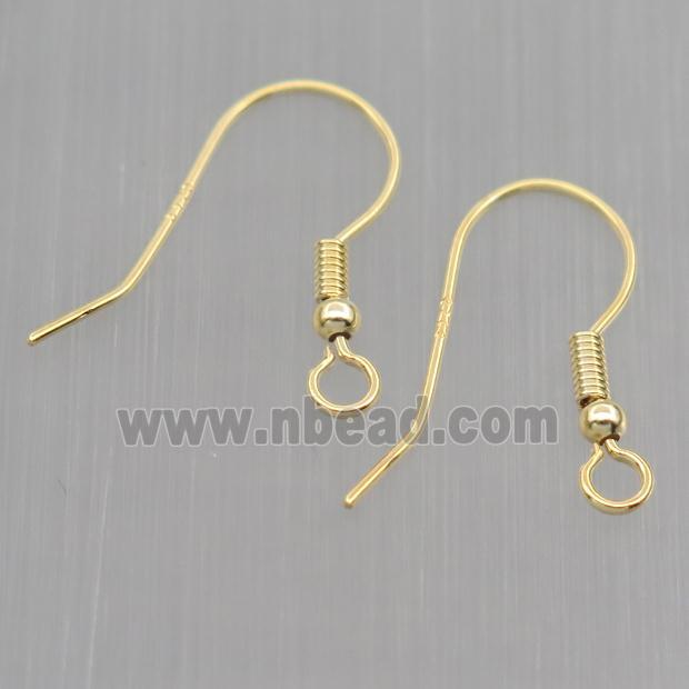 Sterling Silver hook Earrings, gold plated