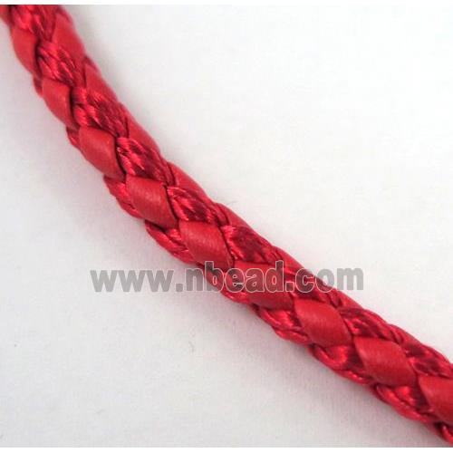 PU leather cord, round