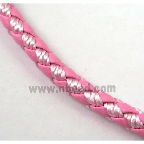 PU leather cord, round