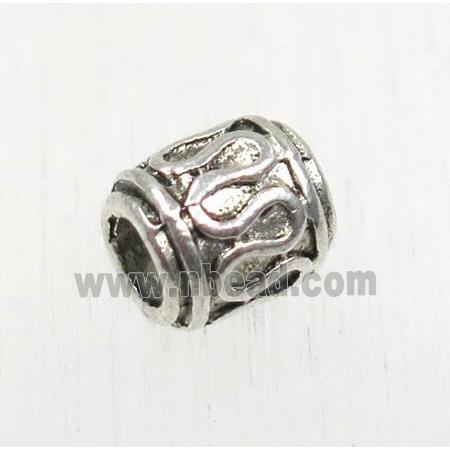 tibetan silver tube beads, non-nickel