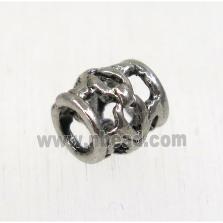 tibetan silver tube alloy beads, non-nickel