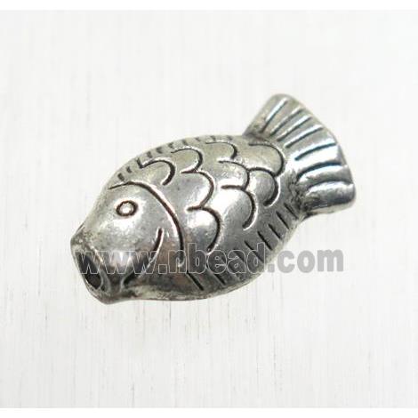 tibetan silver zinc fish beads, non-nickel