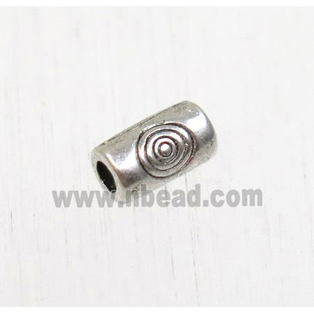 tibetan silver zinc tube beads, non-nickel