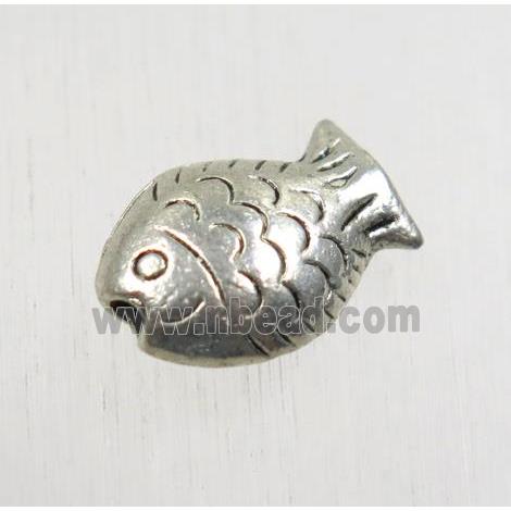 tibetan silver zinc fish beads, non-nickel