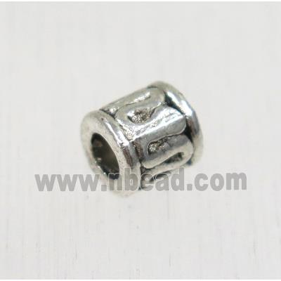 tibetan silver zinc tube beads, non-nickel