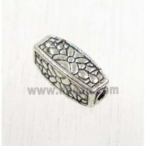 tibetan silver zinc tube beads, non-nickel