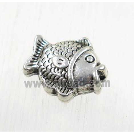 tibetan silver zinc fish beads, non-nickel