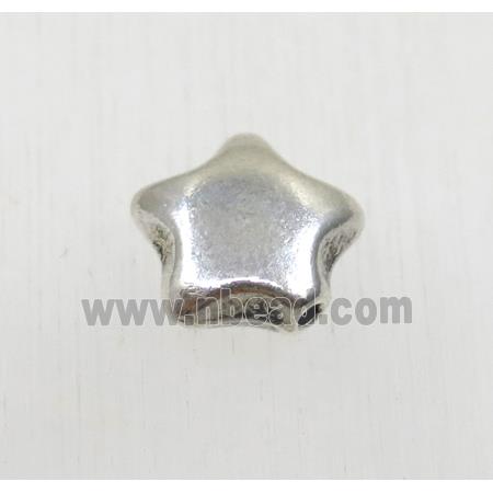 tibetan silver zinc star beads, non-nickel