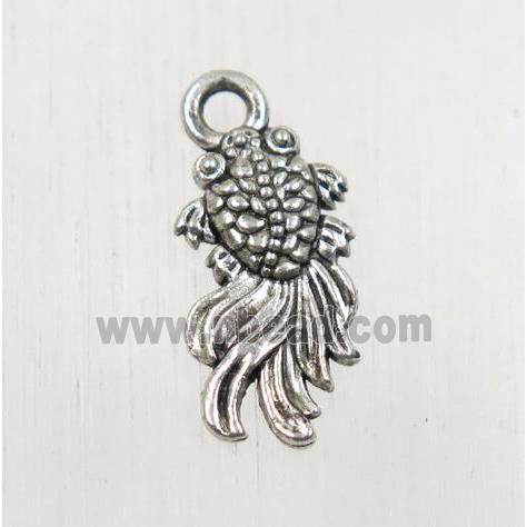 tibetan silver zinc fish pendant, non-nickel