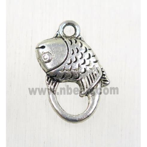 tibetan silver zinc fish pendant, non-nickel