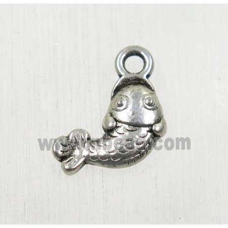 tibetan silver zinc fish pendant, non-nickel