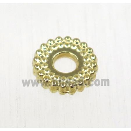 tibetan silver zinc beads, non-nickel, gold plated