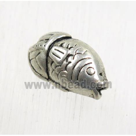 tibetan silver zinc fish beads, non-nickel