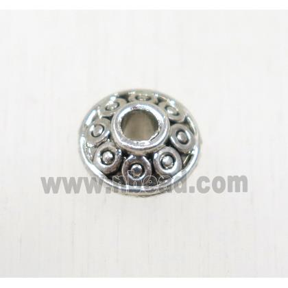 tibetan silver zinc bicone beads, non-nickel