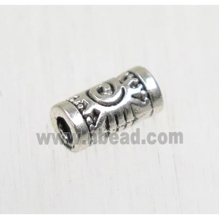 tibetan silver zinc tube beads, non-nickel