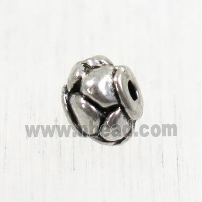 tibetan silver zinc rondelle beads, non-nickel