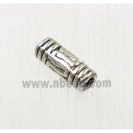 tibetan silver zinc tube beads, non-nickel