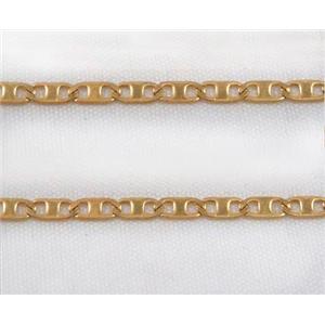 stainless steel chain, gold plated, approx 2.5mm wide