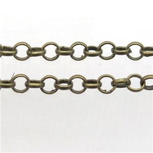 brass chain, antique bronze, approx 4mm