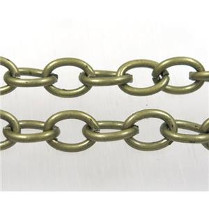 iron chain, Antique bronze plated, approx 9x12mm