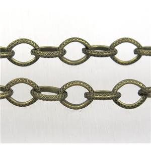 iron chain, Antique bronze plated, approx 8x10mm