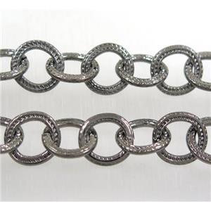 iron chain, black plated, app12mm dia