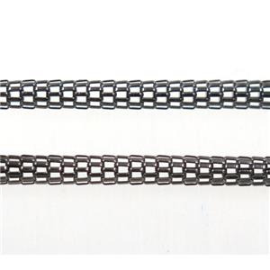 iron chain, black plated, approx 3mm dia