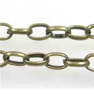 iron chain, antique bronze, approx 10x15mm