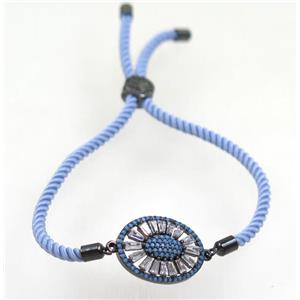 handmade bracelet with nylon wire, zircon bead, approx 15-20mm