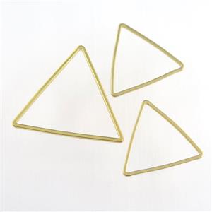 copper triangle jumpring, gold plated, approx 20mm