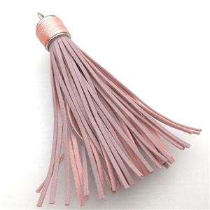 brown Suede tassel pendants, approx 12-90mm