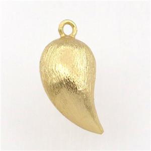 copper Pepper pendant, brushed, gold plated, approx 12-20mm