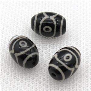 tibetan DZi barrel beads, approx 10x14mm