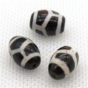 tibetan DZi barrel beads, approx 10x14mm