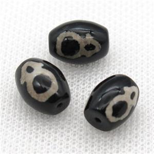 tibetan DZi barrel beads, approx 10x14mm