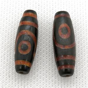 tibetan DZi rice beads, approx 10x30mm