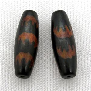 tibetan DZi rice beads, approx 10x30mm