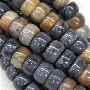 Picasso Jasper barrel beads, approx 5x8mm