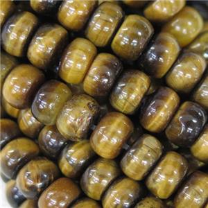 Tiger eye stone beads, barrel, approx 4x6mm