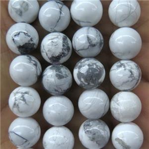 round white Howlite Turquoise beads, approx 6mm dia