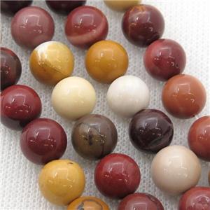 round Mookaite beads, approx 8mm dia