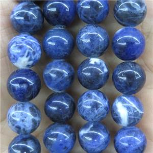 blue Sodalite beads, round, approx 4mm dia