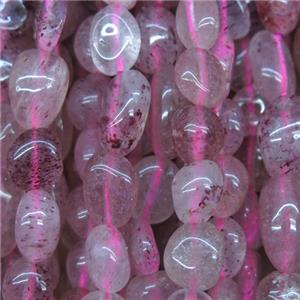 Strawberry Quartz bead chips, freeform, approx 6-8mm