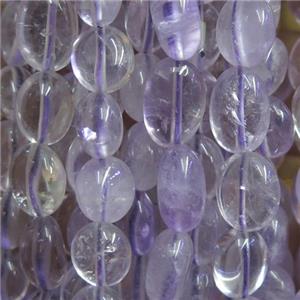 Amethyst beads chip, lt.purple, freeform, approx 6-8mm