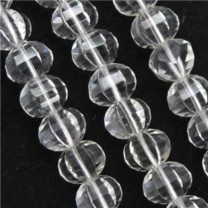 Clear Quartz lantern Beads, approx 10-11mm dia