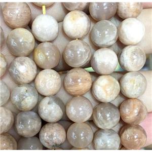 round pink sunstone beads, B grade, approx 8mm dia