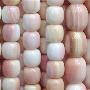 pink Queen Shell barrel Beads, approx 8x8mm