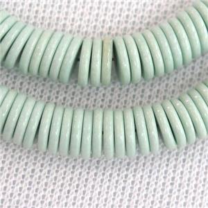 aqua Oxidative Agate heishi beads, approx 6mm