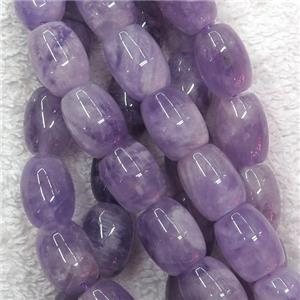 purple Chalcedony barrel beads, approx 12x16mm