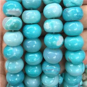 blue Agate rondelle beads, approx 10x14mm